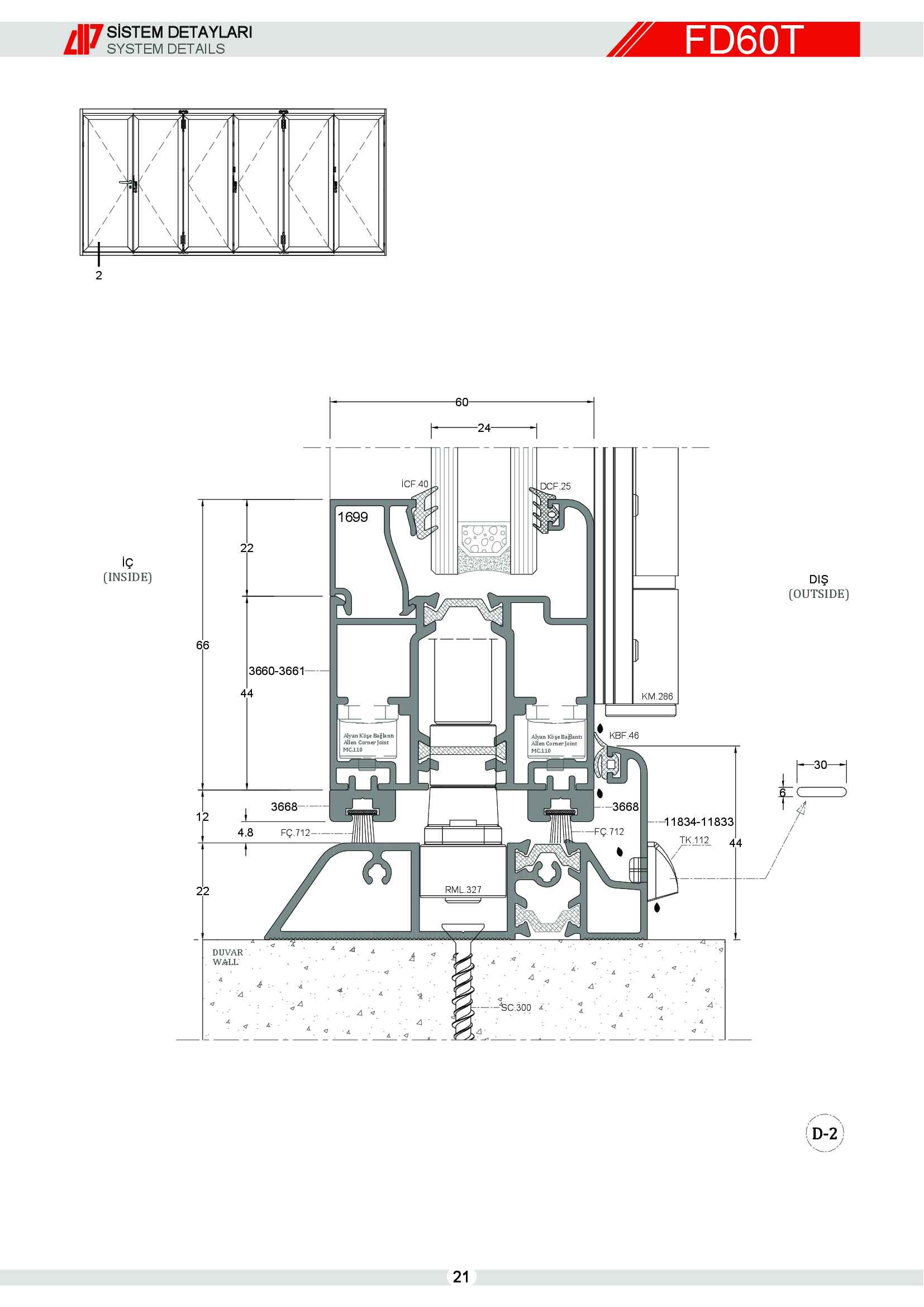 Aluminyum Katlanır Kapı 24